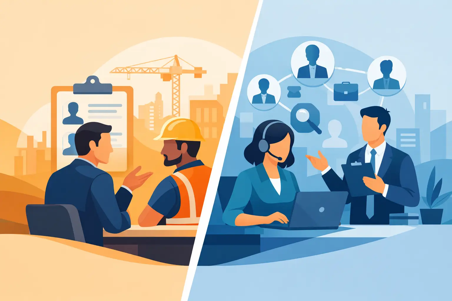 Trade Recruiter Versus Agency for Construction