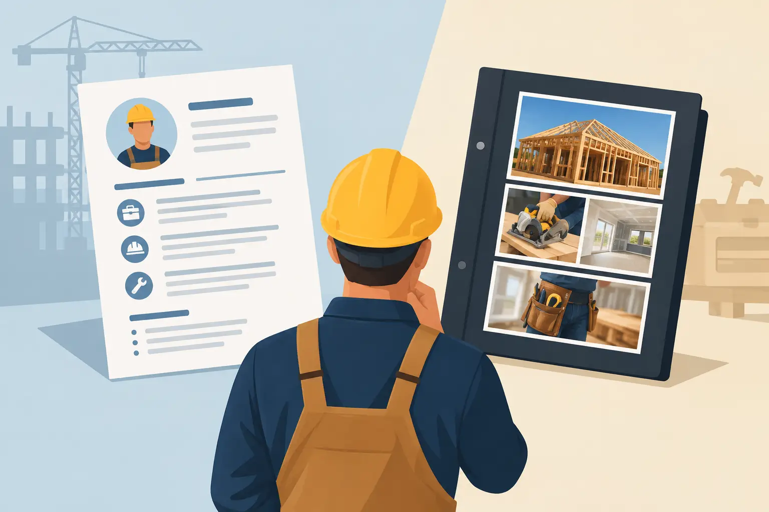 Construction Resumes Versus Portfolios for Trades